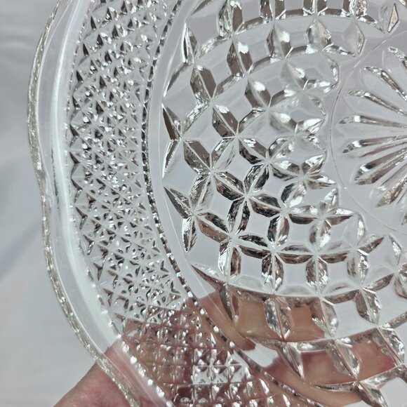 Vintage Anchor Hocking Wexford Dinner Plate Quilted Diamond Design 9 5/8 Inches - Picture 8 of 13